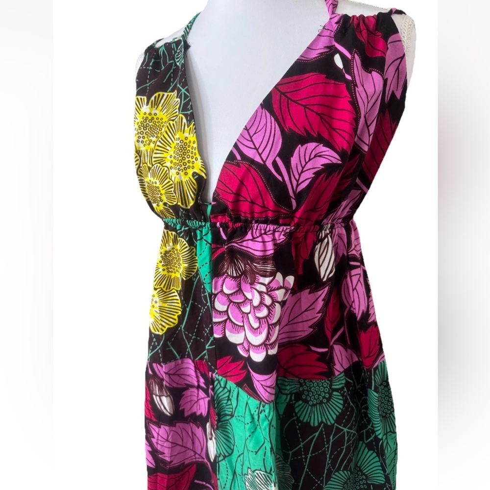 NWOT Floral Color Block Midi Sundress